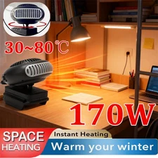 Small Space Heater 170W 2 Gears 18V Battery Operated Electric Fan Heater