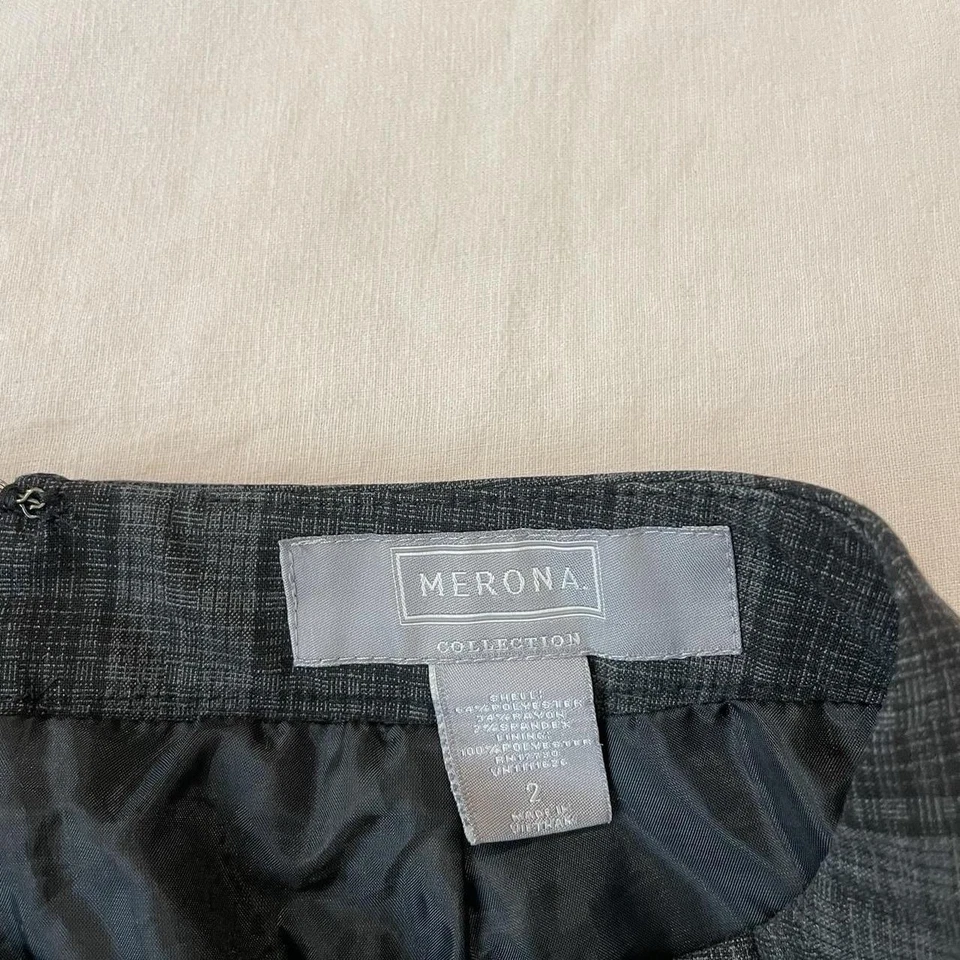Saia midi xadrez Merona - Imagem 3 de 4