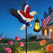 250th Anniversary America Eagle Garden Stake 4th of July Decorations Yellow