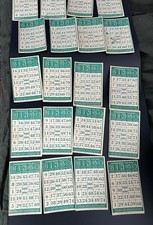 Vintage Lot 20 BINGO Cards Transogram "Gold Medal" MCM Mid Century Game