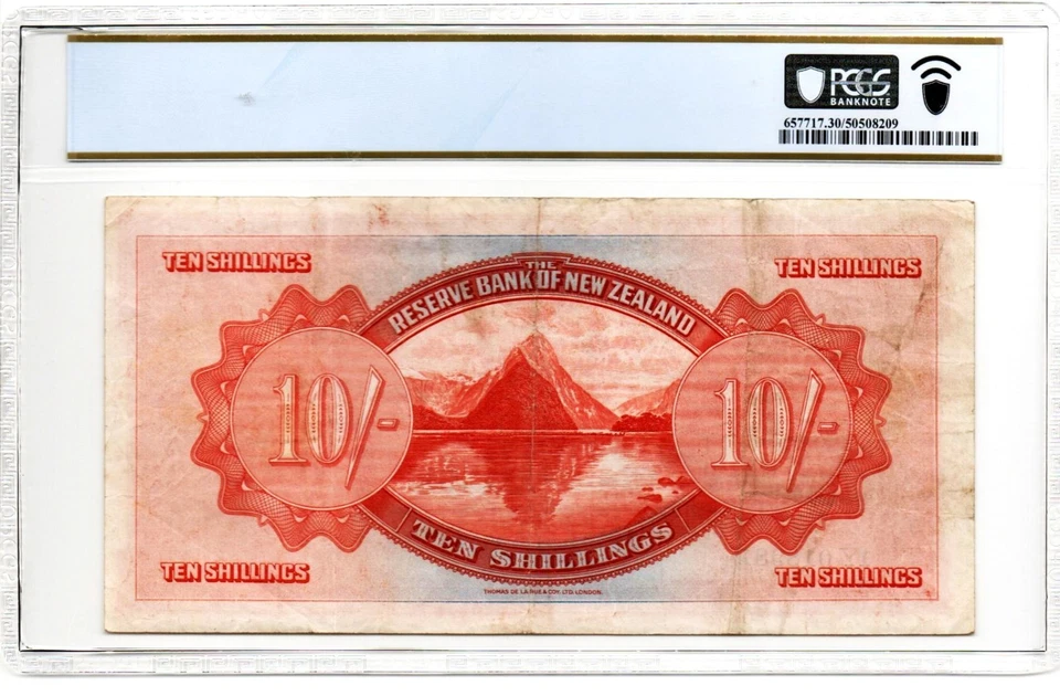 New Zealand 10 Shillings 1.8.1934 Pick 154 PMG Banknote Very Fine 30 - Image 2 of 2