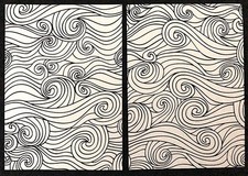 Healing Art Therapy Coloring Card Teens  Adults, Swirls, Blank Inside Envelope
