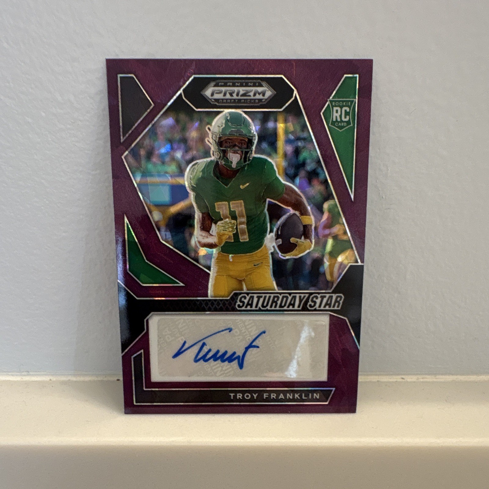 2024 Panini Prizm - Star Signatures Troy Franklin #SSS-TFN Purple  /99 (AU, RC)