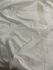 Cottimaryanne Italia (1pz) Q/K Pizzo Piatto 100% Raso Morbido Bianco Latte 102”x109”