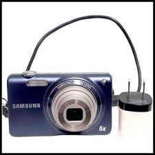 Samsung ST Series ST65 14.2MP Digital Camera Blue Charger Batter 16GB SD Card