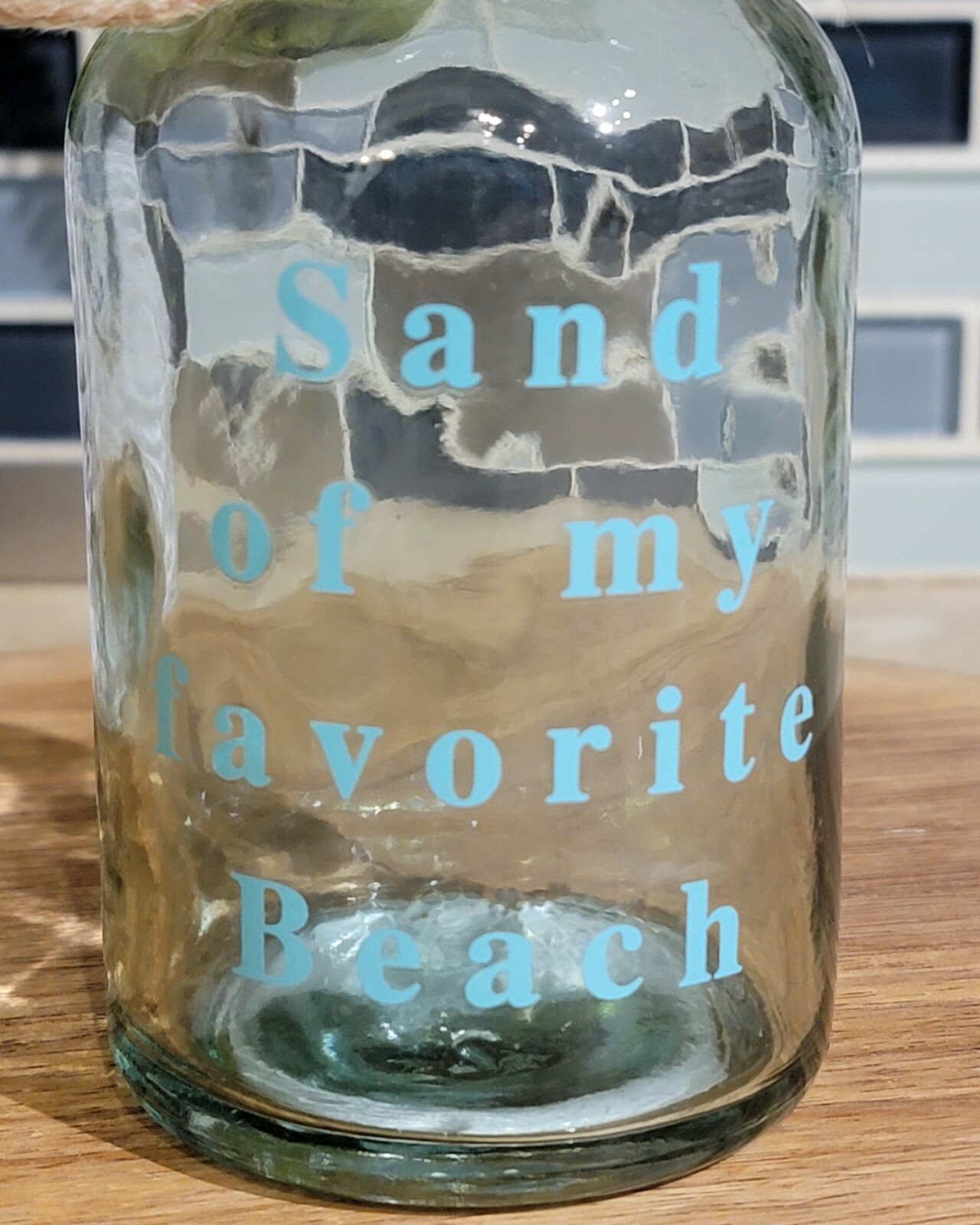Glass Beach Sand Collector Bottle with Cork Stopper 2.5x5"