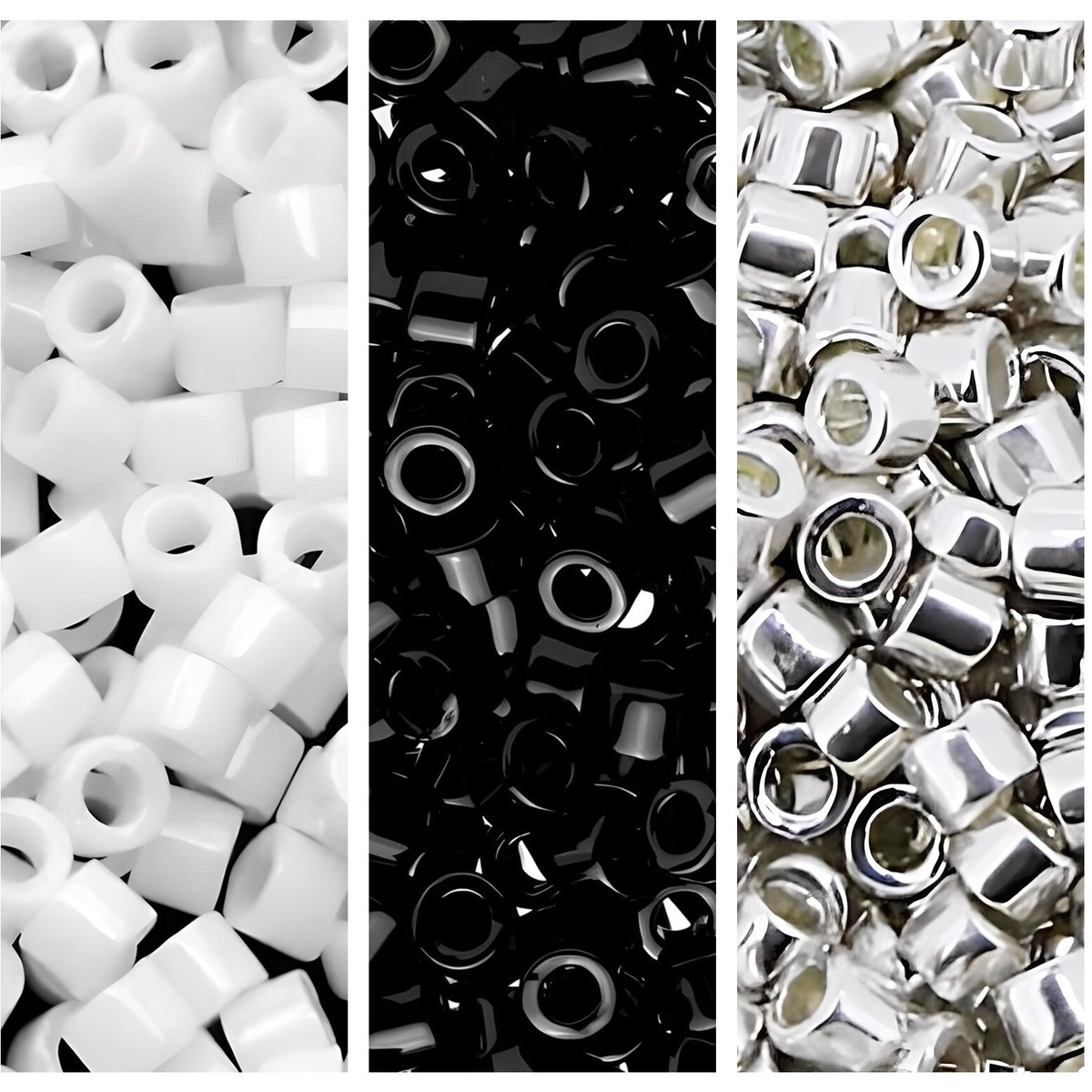 Miyuki Delica Seed Beads Size 11/0, 21GM, DB200 DB010 DB035 Tuxedo