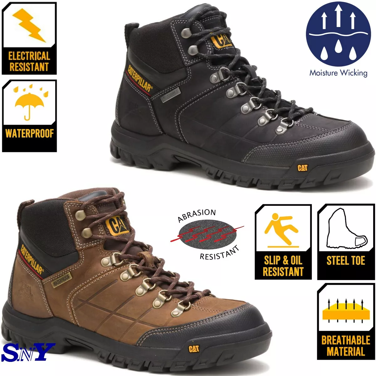 Caterpillar Work Boots - Comfortable Work Shoes