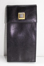 VINTAGE CC COURTENAY BLACK LEATHER SUNGLASSES CASE POUCH