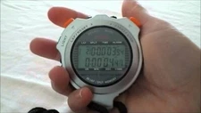 Oslo By Robic Silver 30 30-Lap Memory Professional Grade Stopwatch - NEW!!