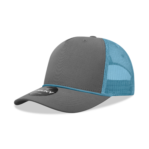 Decky Unisex 5 Panel Mid Profile Cotton/Poly Blend Trucker Cap w/Rope - 6040 - Picture 15 of 36