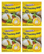 40 x Sealapack Disposable Egg Poaching Bags Perfect Poachies Easy Clean