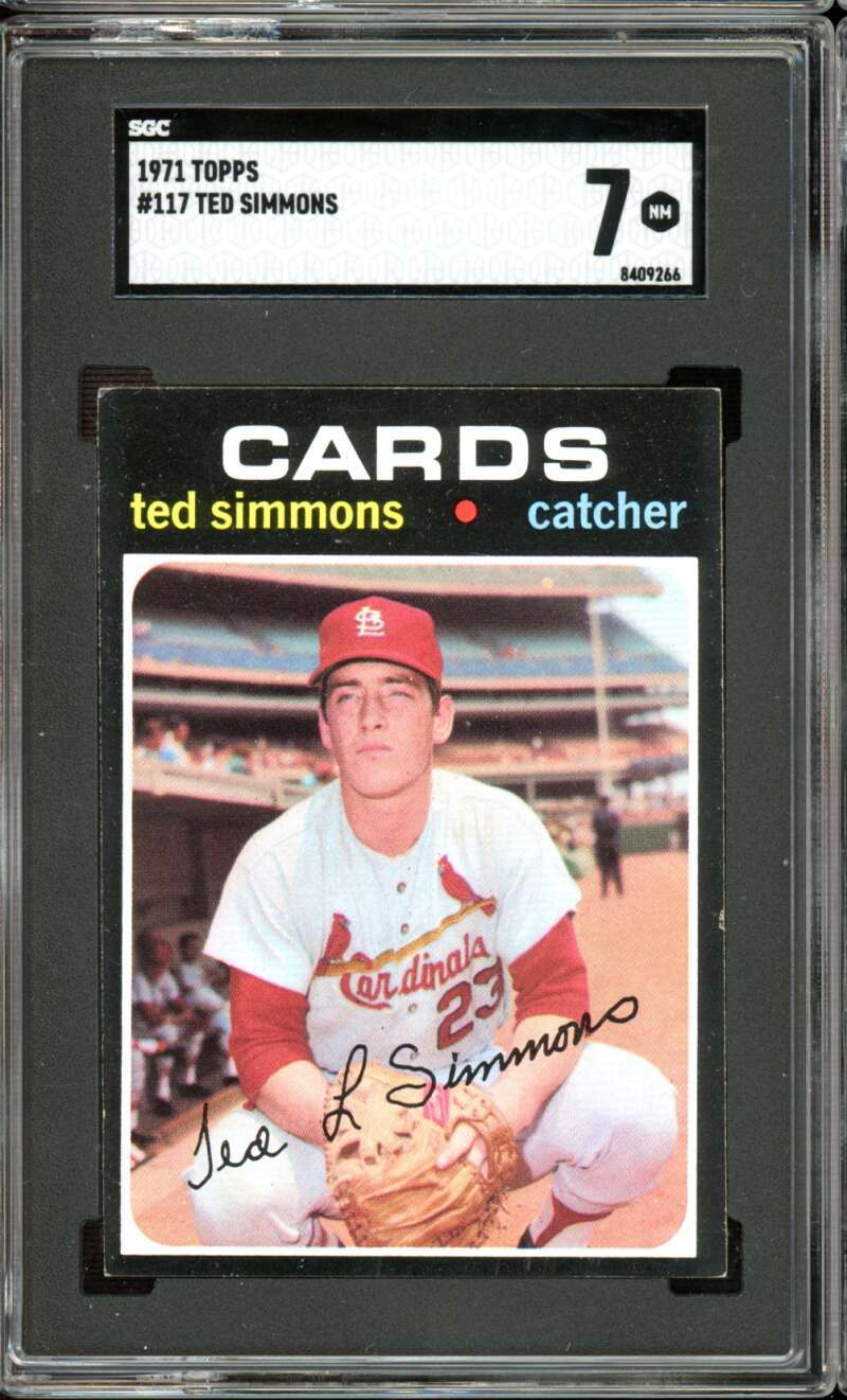 1971 Topps #117 Ted Simmons RC/Rookie Cardinals HOF SGC 7 NM Near Mint