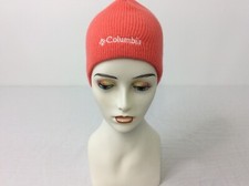 Columbia Powder Orange Youth Girls One Size Knit Winter Cap Hat EUC