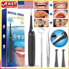 Ultrasonic Tooth Cleaner Kit Dental Plaque Calculus Stain Remover Teeth Cleaning