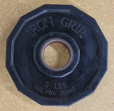 Pair Of 5 Lb Iron Grip Urethane Coated Olympic Weight Plates - FREE SHIPPING!!!