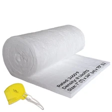 Ceramic Fiber Blanket Thermal Insulation Wool 2400F 8# 1" x 24"x 6.20 FEET