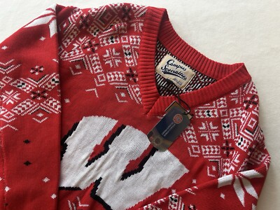 NWT Campus Specialties University of Wisconsin Badgers Ugly Christmas Sweater
