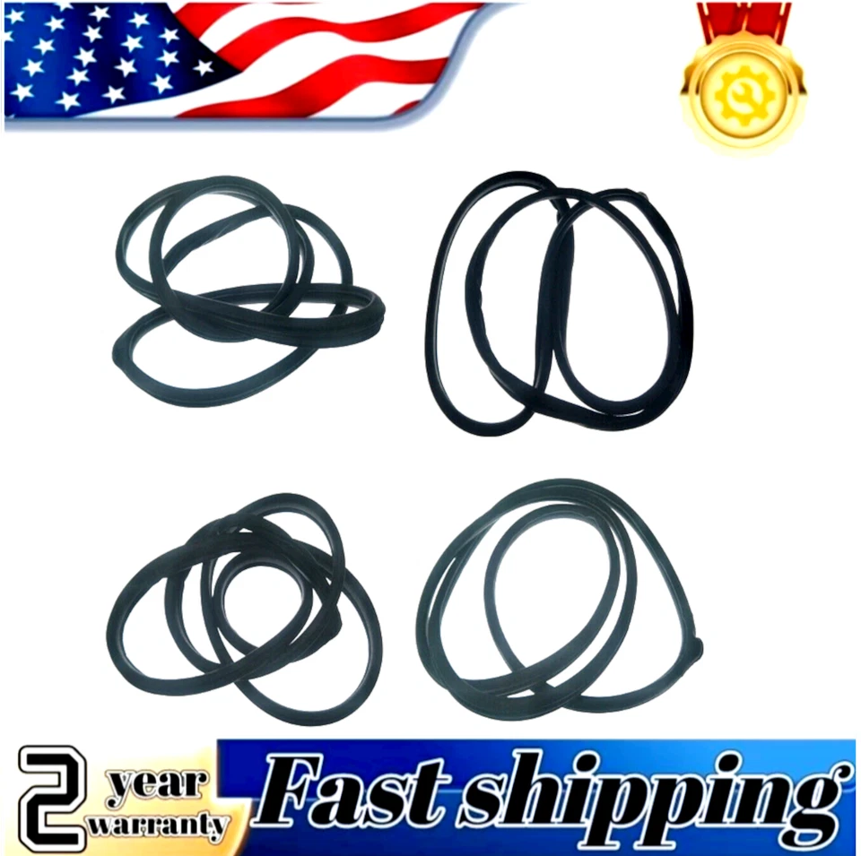 4 PCS Door Rubber Weatherstrip Seal On Body For Honda Accord Sedan 2013-2017 - Image 3 of 4
