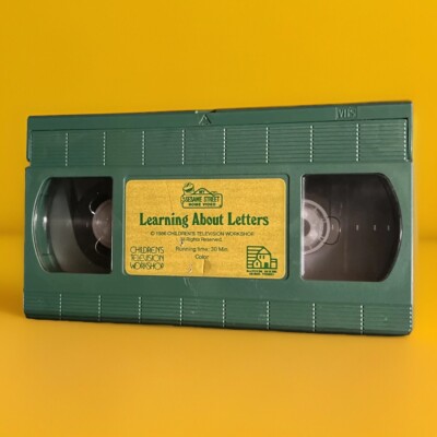 Sesame Street VHS - Learning About Letters - Rare 1986 Green