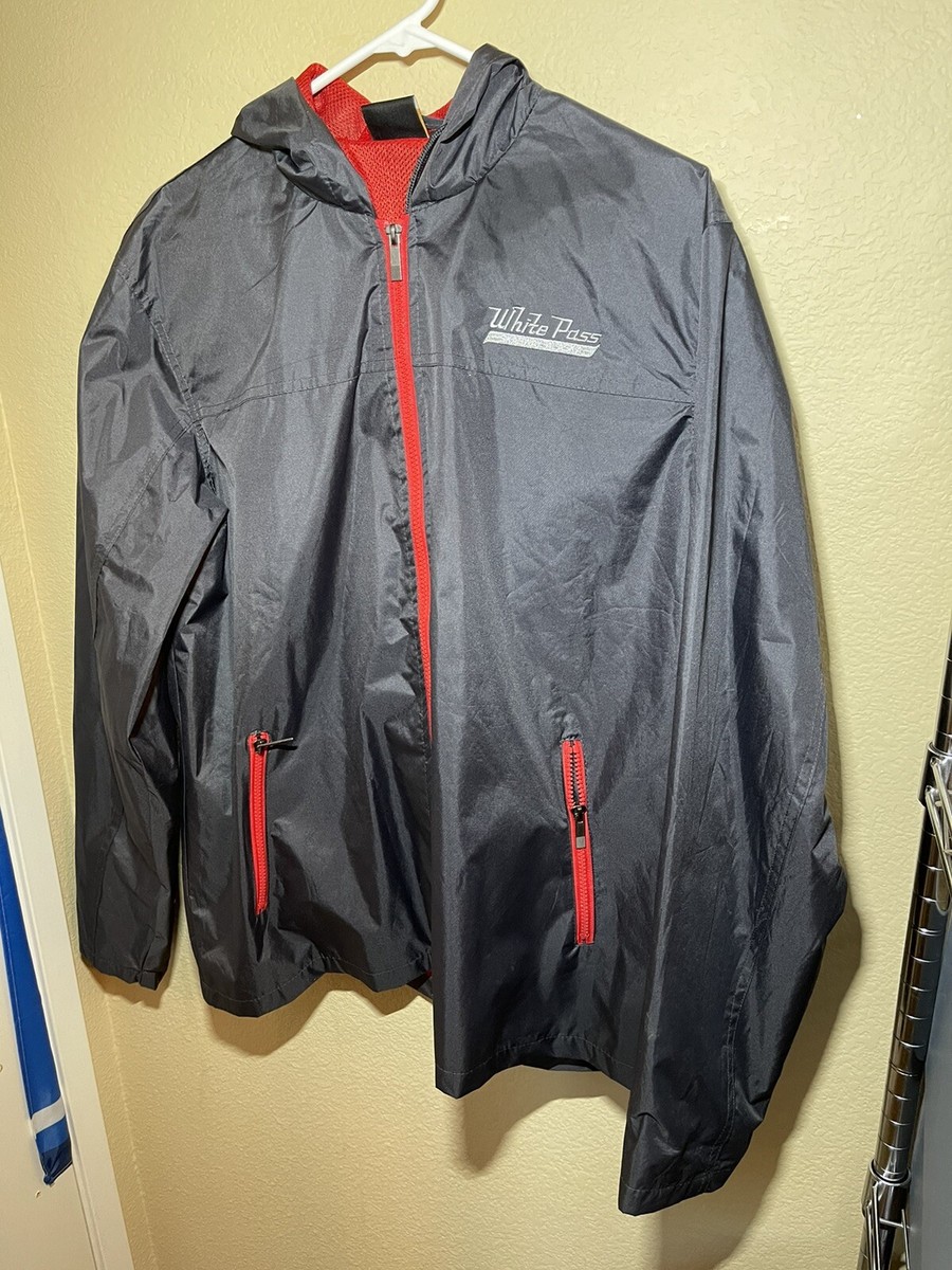 White Pass Skagway Alaska Embroidered Zip Up Rain/Wind
