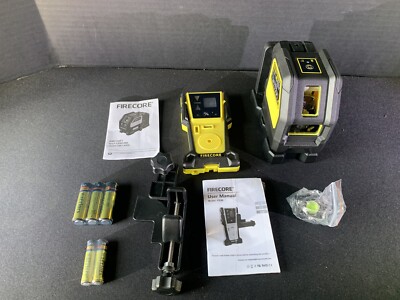 Firecore Professional Green Cross Line Laser, 130ft With Receiver Self-Leveling