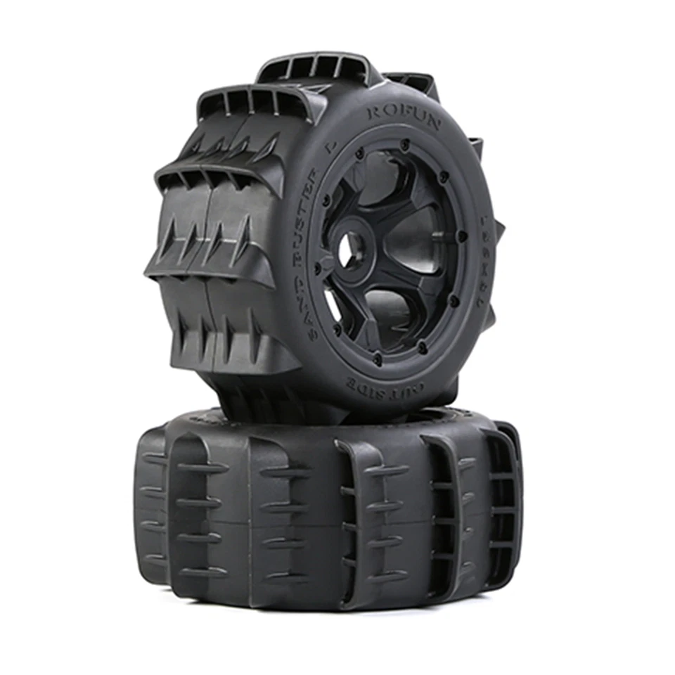 2pcs 185x80mm Rear Desert Sand Off-road Wheel Tires For RC 1/5 HPI Rovan Baja 5B - Image 2 of 4