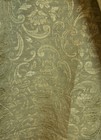 Vintage Floral Garland Flowers Swirl Woven Green Jacquard Imported Fabric French — photo 1
