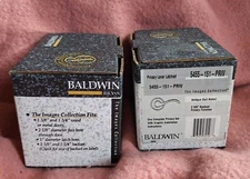 New Baldwin 5455-151 PRIV Antique Nickel Privacy Door Lever Latch Set MSRP $274