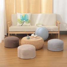 16" Chair Cushion Round Indoor Outdoor Garden Patio Footstool Pouf Ottomans