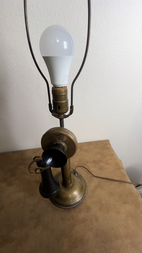 WESTERN ELECTRIC Candlestick Lamp 1904 Brass Solid Perch 20-S Works 2951 - Video 1 of 1
