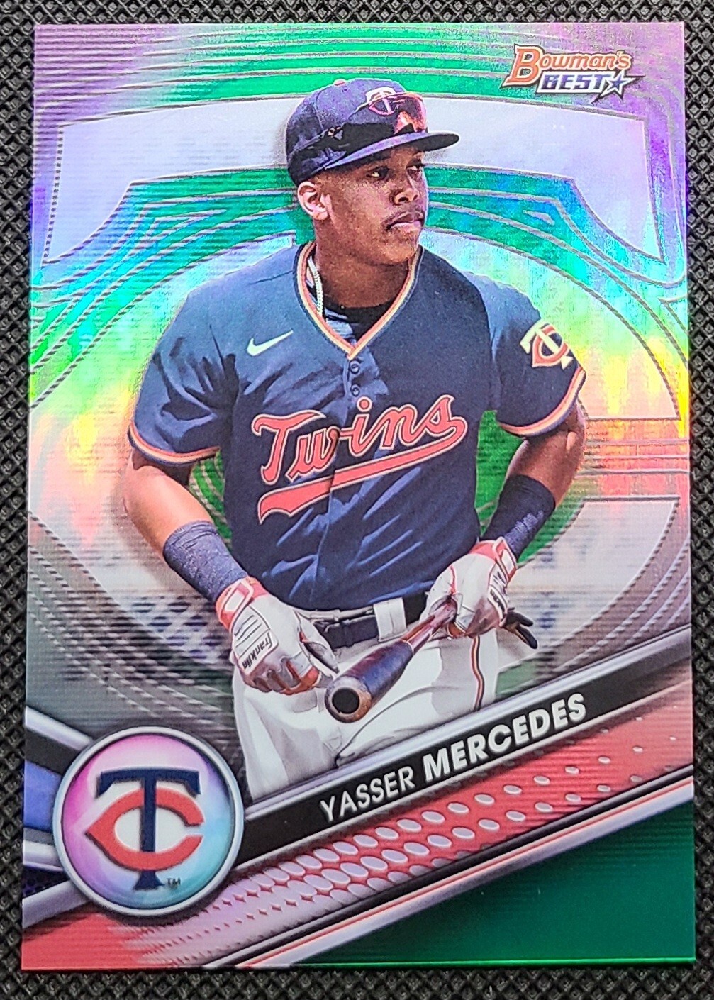 2022 Bowman's Best Top Prospects Green Refractor /99 Yasser Mercedes #TP-25