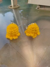 crochet ocotpus earrings