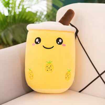 Yellow Boba Plush Bubble Milk Tea US SELLER