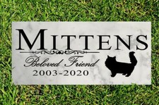 Customized Cat Memorial Stone Beloved Friend Select A Cat Outdoor Grave Marker