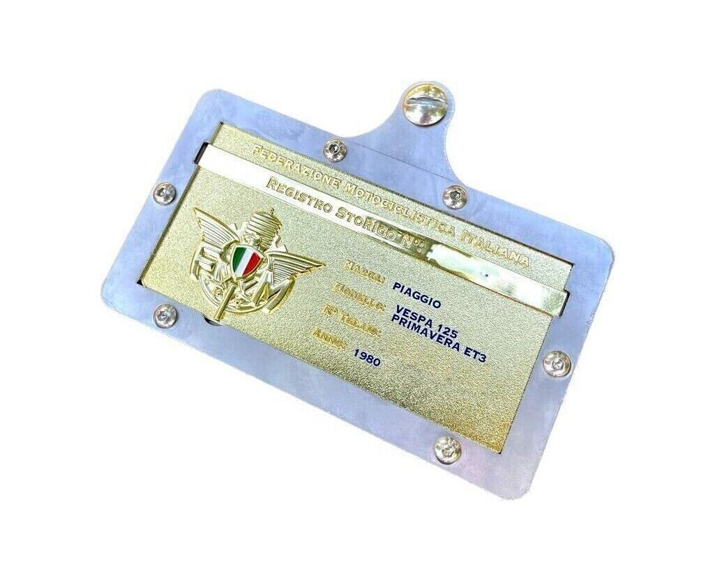 SUPPORTO TARGA ORO FMI MODELLO 2021 2022 2023 IN ACCIAIO INOX SENZA...