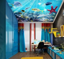 3D Starfish Fish NA3015 Ceiling WallPaper Murals Wall Print Decal AJ US Fay