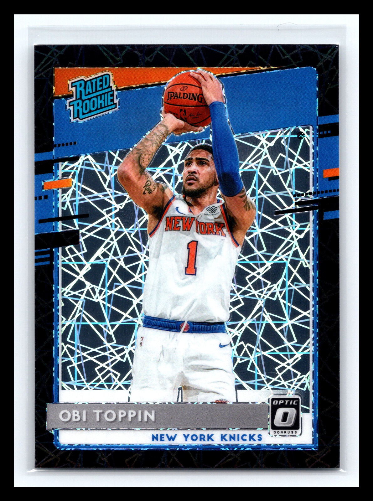 💥 Obi Toppin 2020 Panini Donruss Optic Black Velocity Holo Prizm # 39 Rookie RC