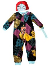 Nightmare Before Christmas Sally blanket Sleeper Pajama With Hat Costume NWT