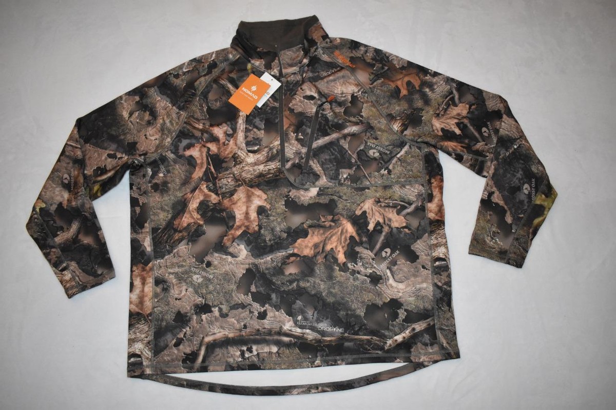 Nomad Men's Utility Mossy Oak Elements Hybrid Droptine 1/4 Zip T