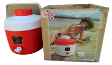 Vintage Sears Ted Williams® Kanne Kühler rot/weiß 2 Gallonen mit Original Tasse & Box-GUC