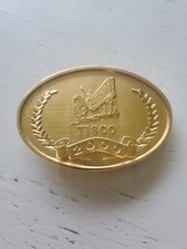 NEW 2000 Oval Gold Tone Tisco Belt Buckle Tractor Parts SMA Combines Agriculture
