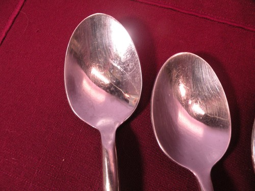 4 Soup Spoons Gourmet Settings EXOTIQUE PLATINUM Stainless Flatware 8 In GF1 - Picture 2 of 7