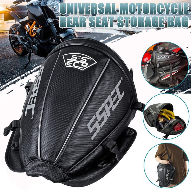 Motorcycle Tail Bag Dirt Bike Seat Luggage Shoulder Storage Saddlebag