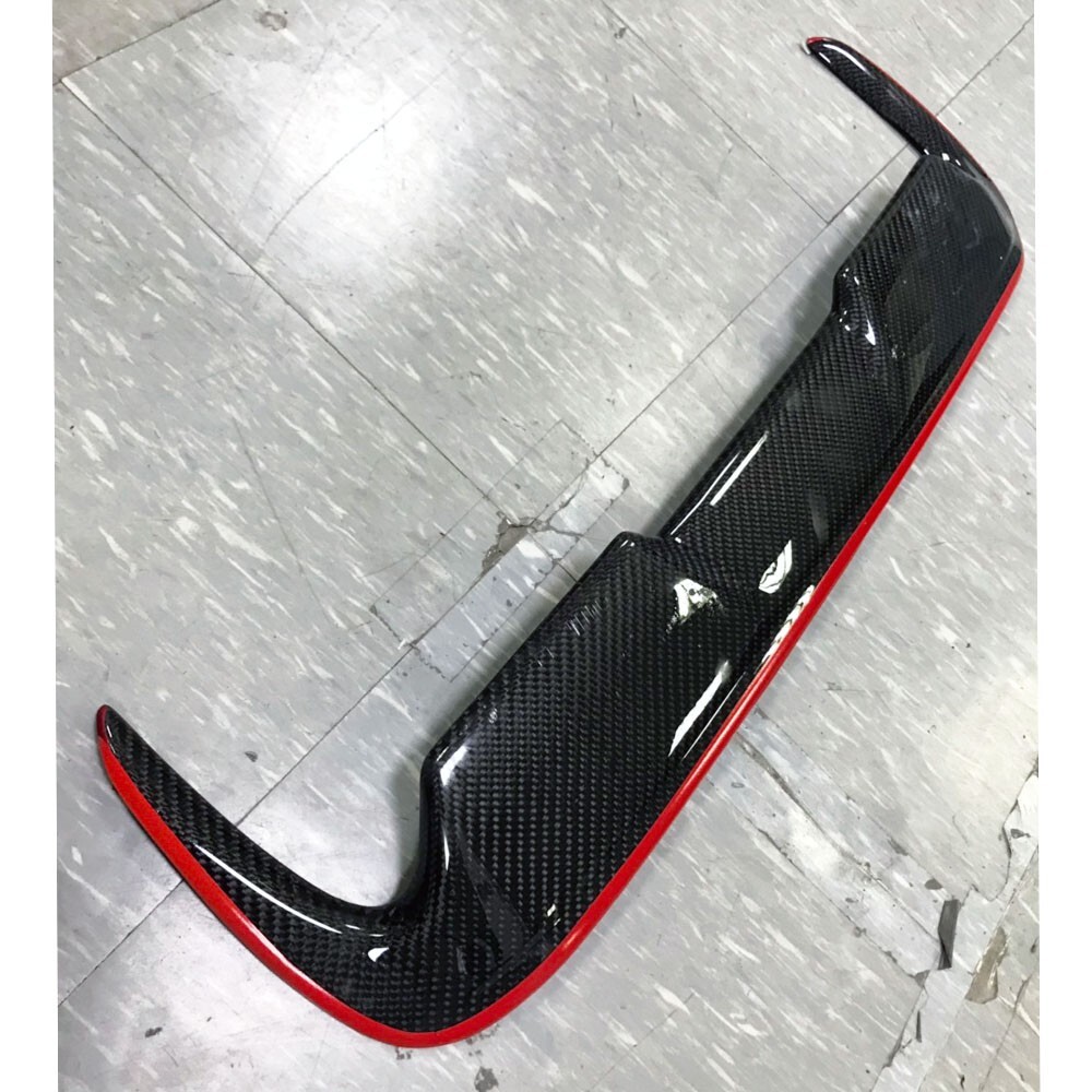 Fits For Subaru WRX 4th Sedan V Hood Scoop Vent Cover Trim Carbon + RED Line