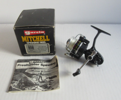 Vintage Garcia Mitchell Model No. 908 Right Hand Spinning Reel