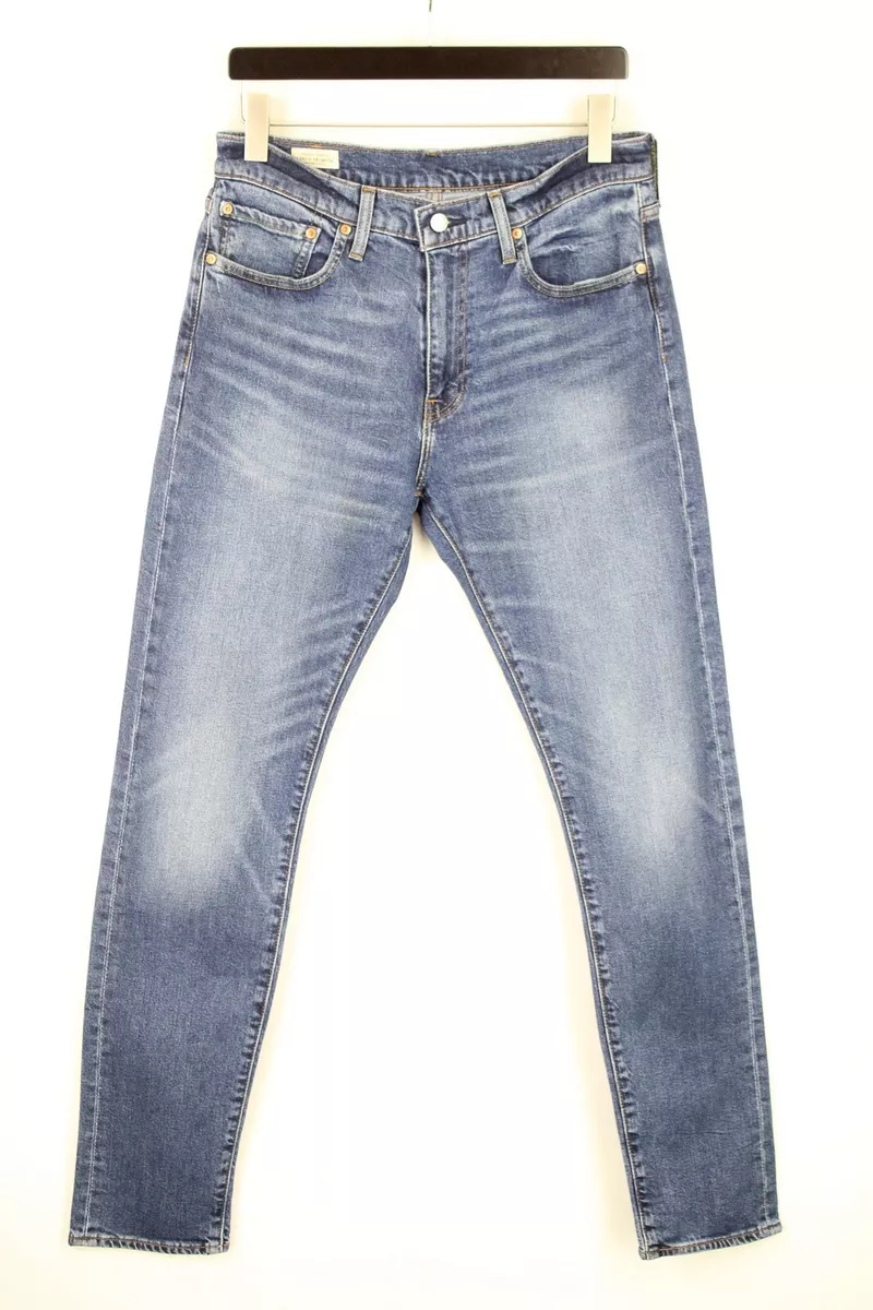 LEVI'S Premium Big E 512 Jeans Mens W32/L34 Slim Tapered Fade Effect Whiskers
