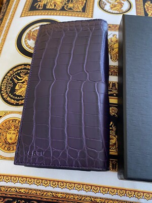 Vertu NEW Signature Touch 5.2'' Exotic Alligator Purple Credit Card Wallet Case