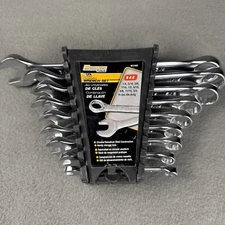 9 Piece SAE Combination Wrench Set with Case | Premium Polished Chrome