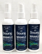 3 - Downy Travel Sized Wrinkle Release 3 oz Spray, (9 oz. Total)